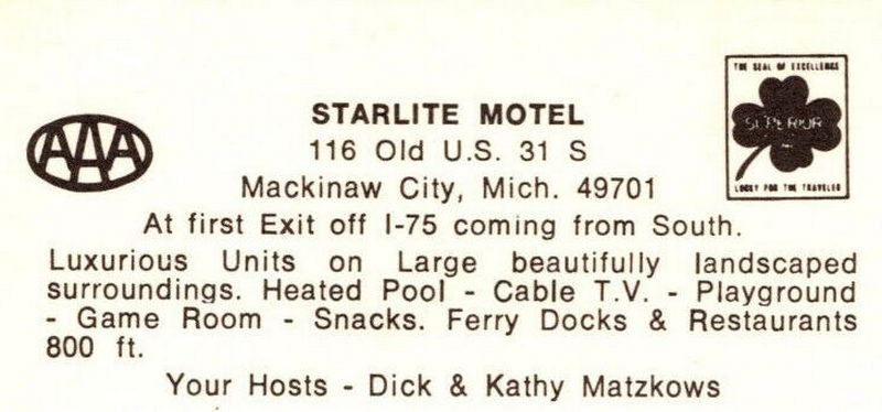 Starlite Motel - Vintage Postcard (newer photo)